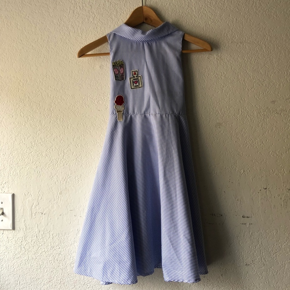 Lilly Striped Dress with cute patches